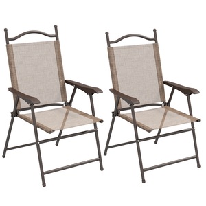 Set 2 Scaune Pliabile Outsunny, Otel, 56x62x97cm