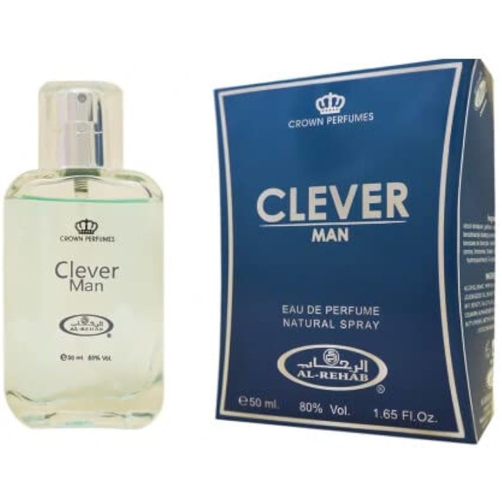 Парфюм Al Rehab Clever Men, мъжки, флорален, дървесен аромат, 50 мл
