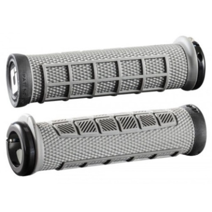 Mansoane profesionale ODI Elite Pro Lock-on, se muleaza perfect in palme, cu diferite tipuri de riduri, design ergonomic, gri