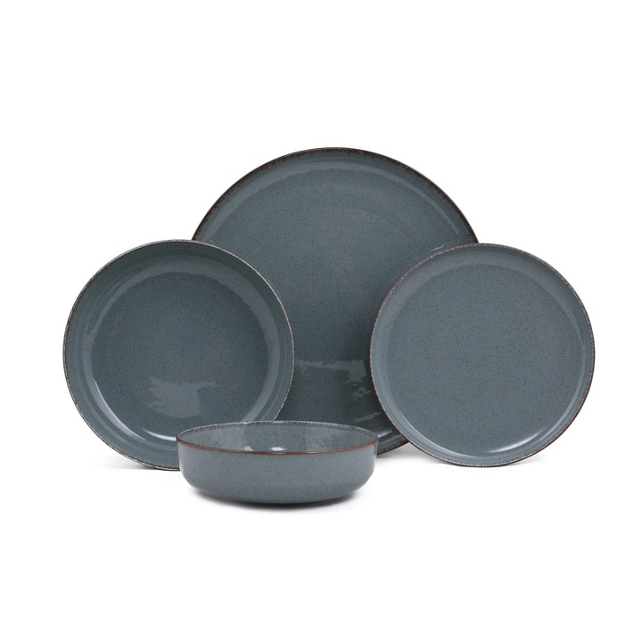 Set Vesela 24 Piese, Asi Home Mod 24 Mavis, Portelan, Albastru