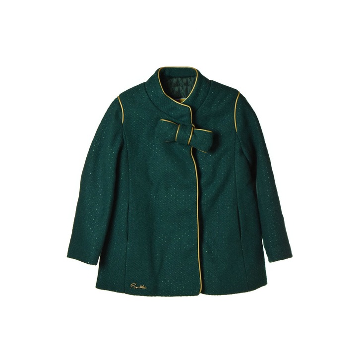 Jacheta pentru fete, Rosalita, Lana, verde, 104 cm