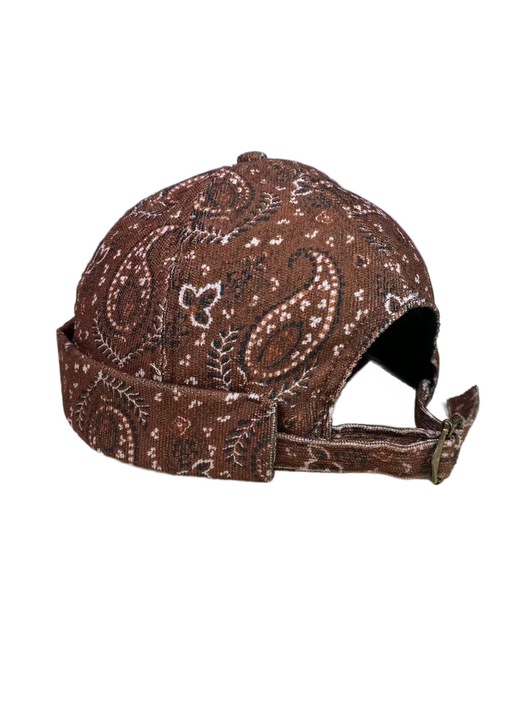 Sapca fara cozoroc, Fara parasolar, Bumbac, maro, 56-60cm