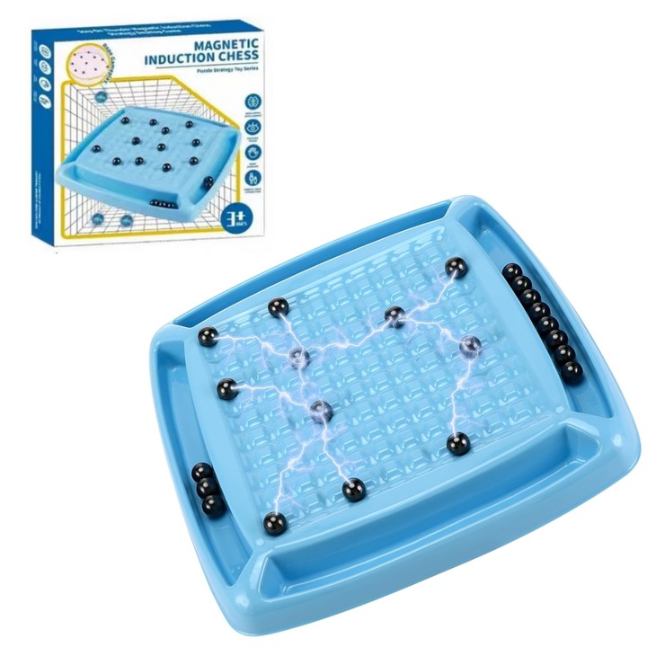 Joc de societate tip Sah cu inductie magnetica, educativ si interactiv, pentru copii si adulti
