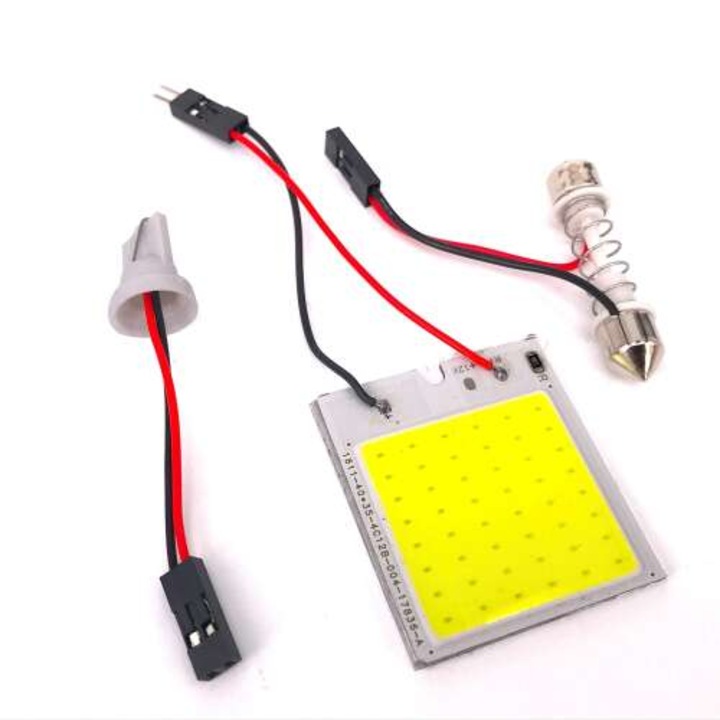 Led auto, GyafiTuning, 48 COB, lumina alba rece