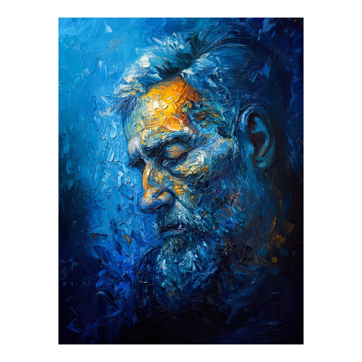 Tablou MDF, Portet Barbat in stilul lui Vincent Van Gogh, TBMDF30x40-0003, 30x40cm