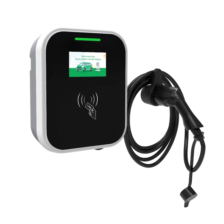 Зарядна станция за електрически автомобил 11kw Wallbox, екран, Bluetooth & WIFI, RFID карта, APP