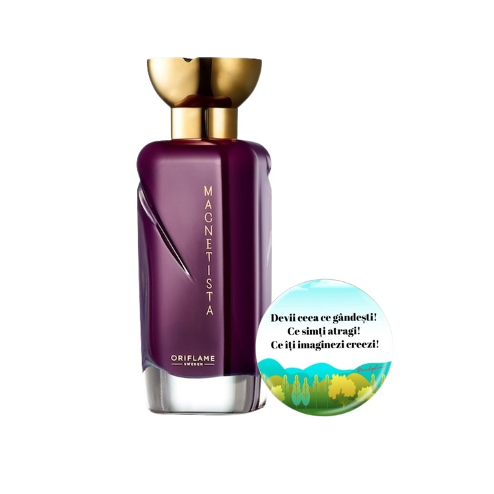Комплект за нея, парфюм Magnetista, придружен от значка Dactylion с мотивиращо послание, Dactylion®