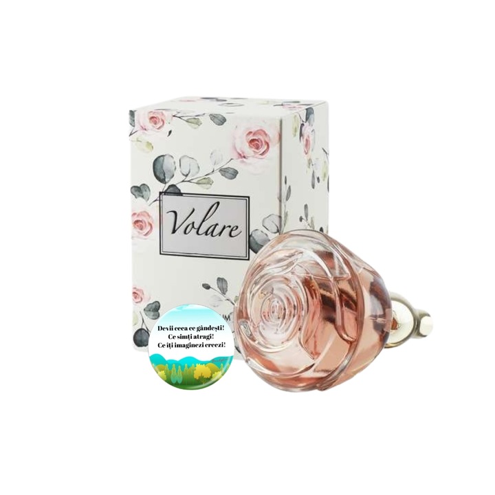 Set complet pentru Ea, parfum Volare, insotit de insigna Dactylion cu mesaj motivational, Dactylion®