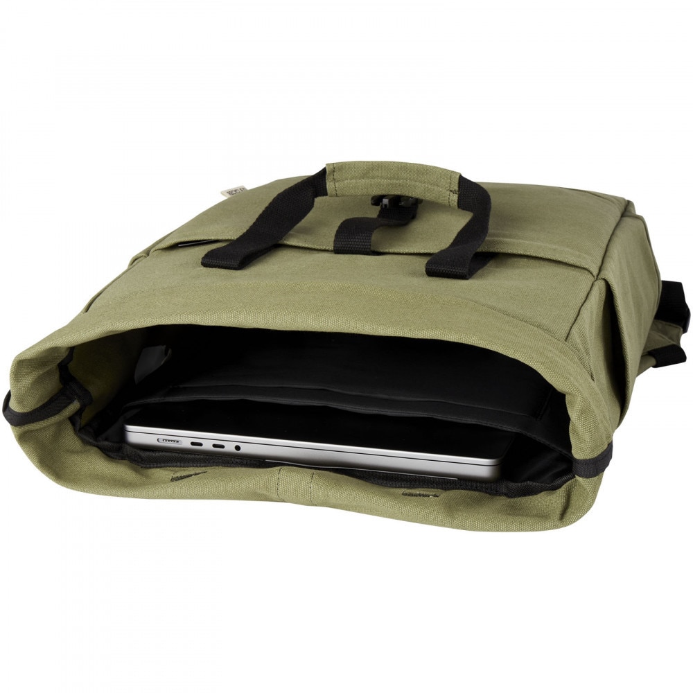 Rucsac laptop 15 inch, 2401E14731, Everestus, 32x56x12 cm, Bumbac, Verde olive