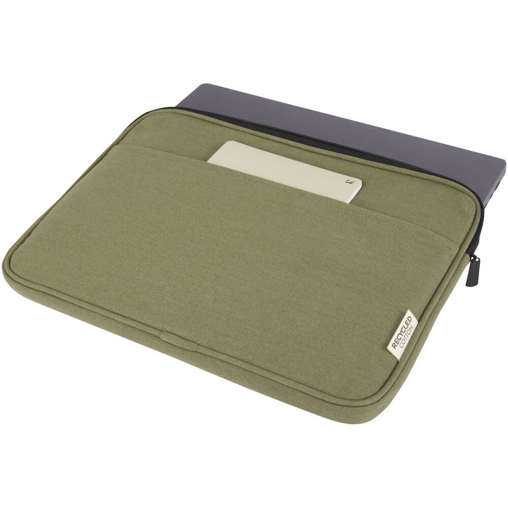 Husa laptop 14 inch, 2401E14727, Everestus, 38.5x26.5x2.5 cm, Bumbac, Verde olive