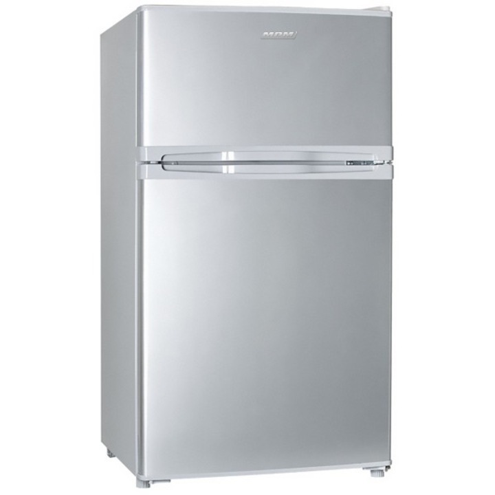 Kombinált Hűtőszekrény, MPM 87-CZ-14/E, 207 kWh / év, 85 L, 2 kg / 24 óra, Szabadonálló, Felülfagyasztós, (F), Inox