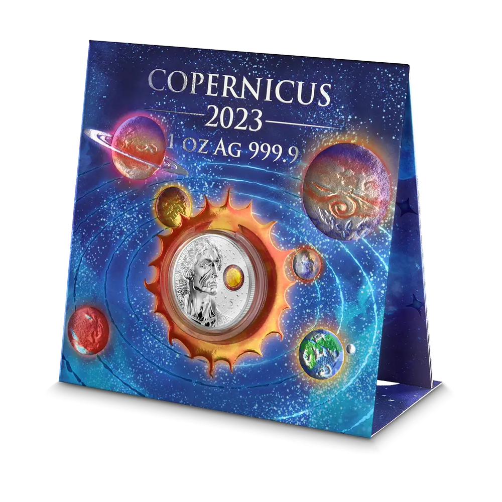 Moneda Copernicus, Germania Mint, Argint, 1 Oz, 5 EURO, Malta 2023