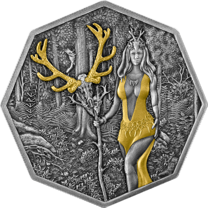 Ezüst érme, SEERESS RITUAL, NÉMETORSZÁG MENTA, 1 OZ, 5 Márka, 2023