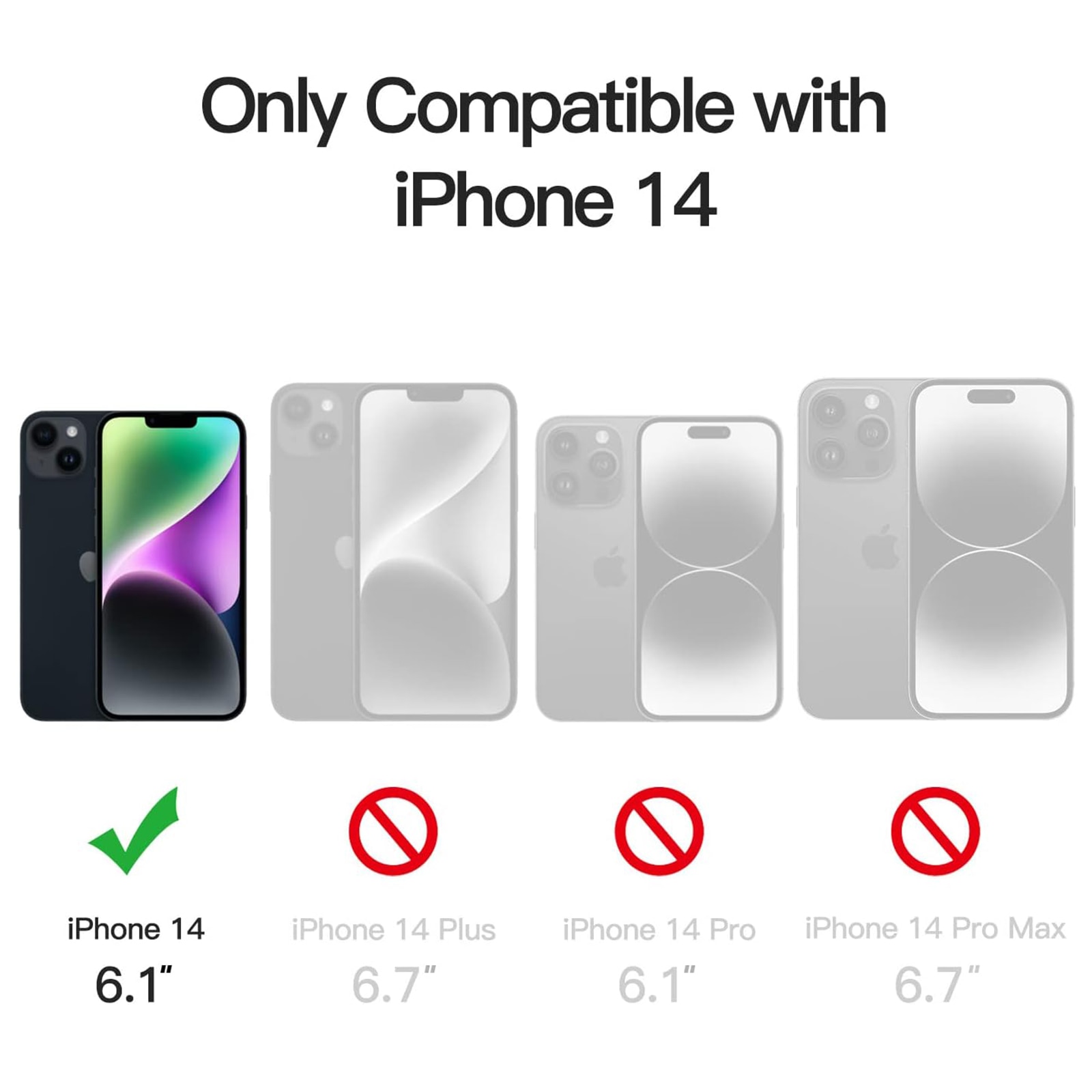 Husa de Protectie iphone 14, SINBINTA, Cu carpa de curatare, Accepta incarcarea fara fir, Atractie magnetica, Rezistent la petele de ulei, Subtire anti-alunecare, Durabil, TPU/Policarbonat, Negru