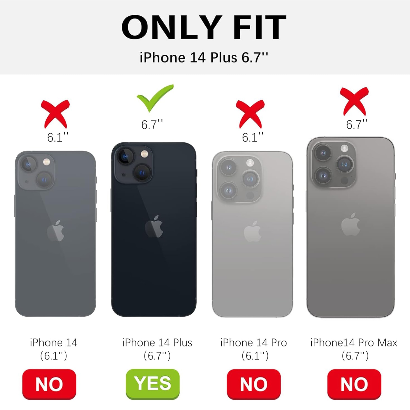 Husa de Protectie iphone 14 plus, SINBINTA, Cu carpa de curatare, Accepta incarcarea fara fir, Atractie magnetica, Rezistent la petele de ulei, Subtire anti-alunecare, Durabil, TPU/Policarbonat, Negru