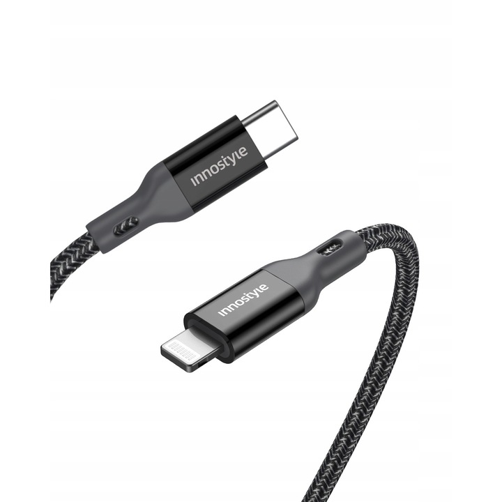 Innostyle Powerflex Usb-C Lightning Mfi Gyors Töltőkábel Iphone Kevlár 2M Fekete