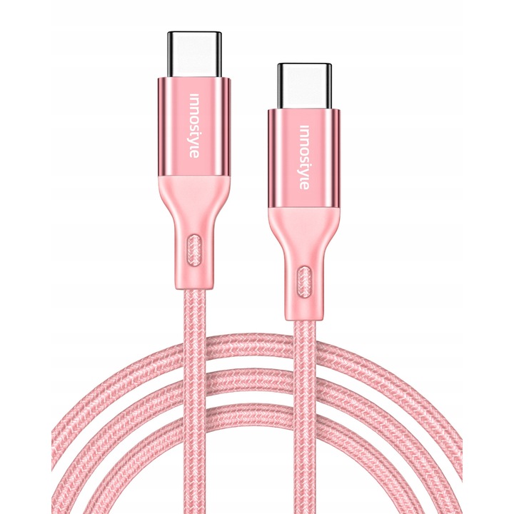 Кабел, Innostyle, Powerflex Usb-C, За Бързо Зареждане, За Iphone, Samsung, 60W, 2M, Pink