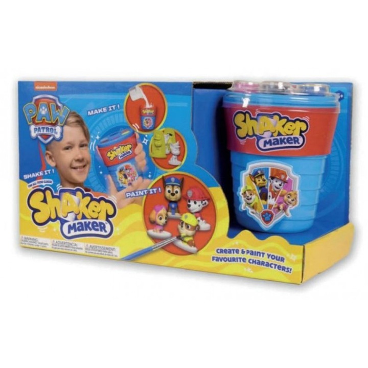 Set creativ SHAKER MAKER Psi Patrol, Cobi, 4 figurine, cu vopsele