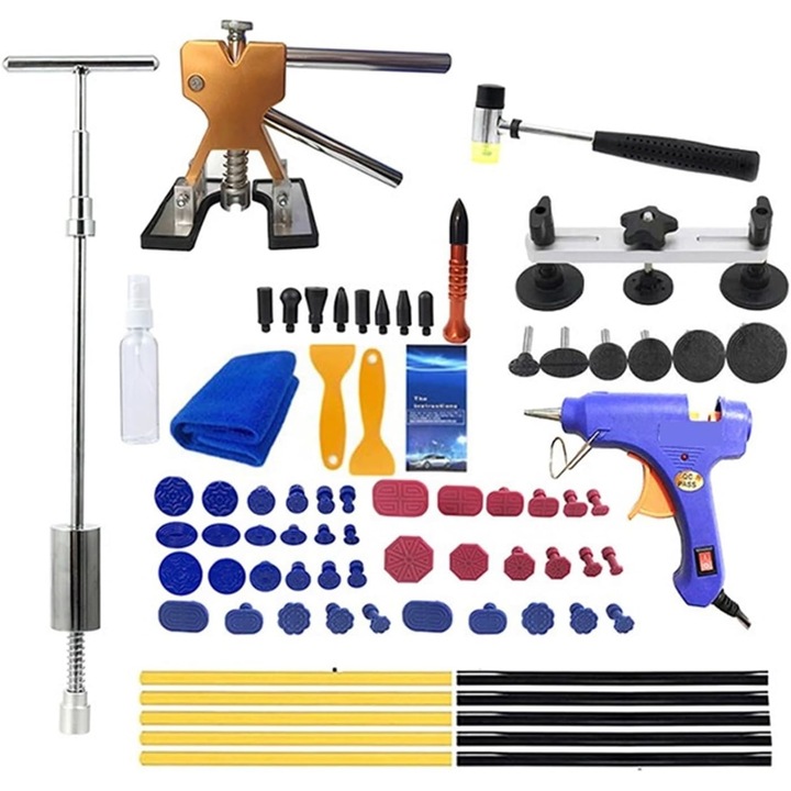 Set Scule Reparatii Caroserie OVERTANG, 78 piese, plastic si inox