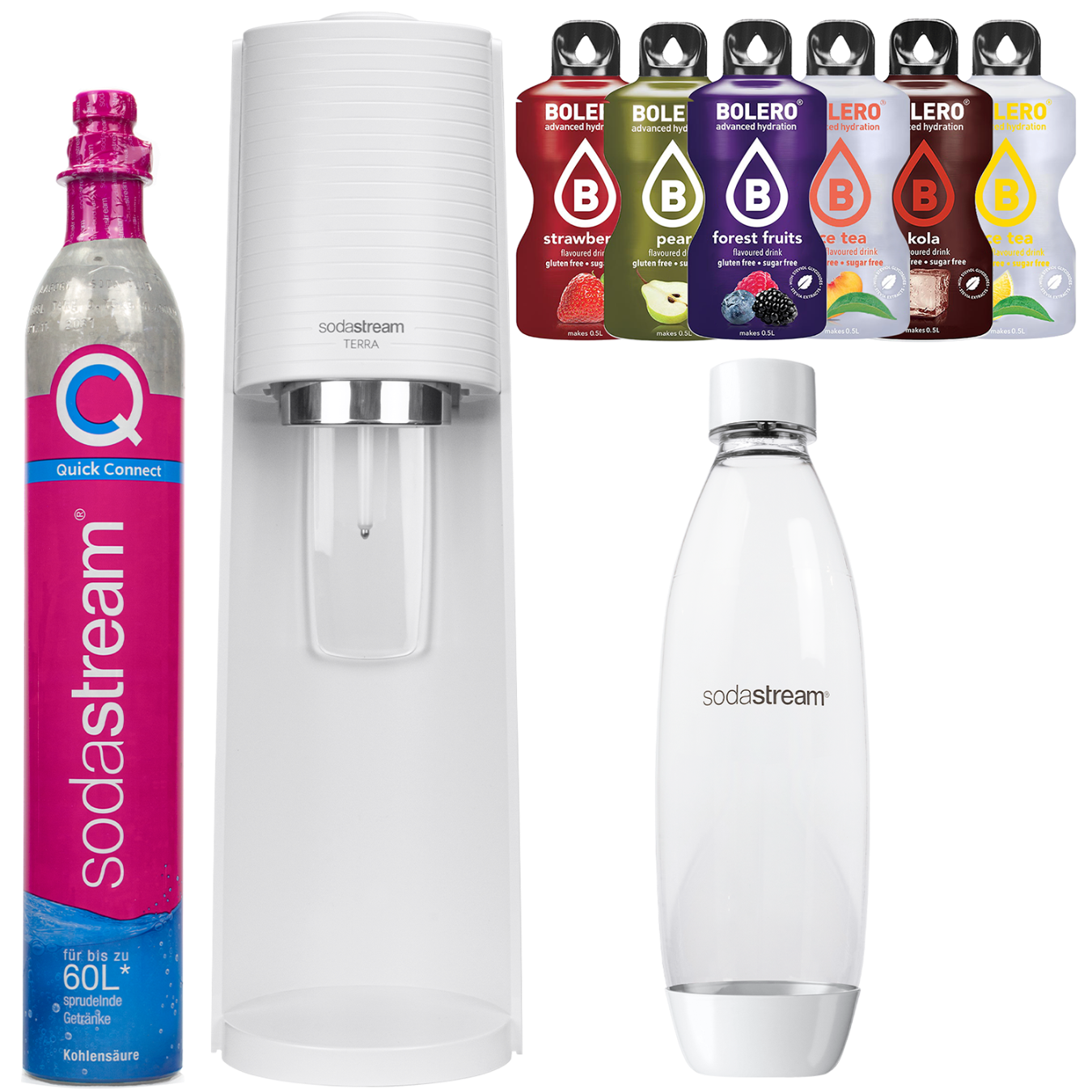 sodastream TERRA ホワイト 未使用 Pachet aparat pentru bauturi carbogazoase SodaStream Terra White +