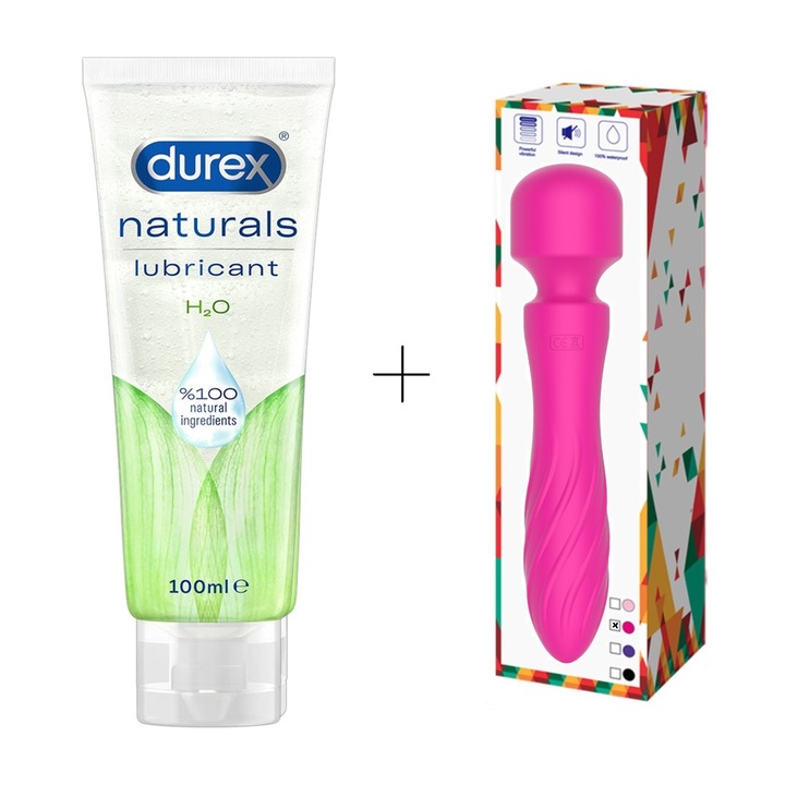 Дамски вибратор DUREX Naturals H2O Lubricant Package + Fuchsia magic wand