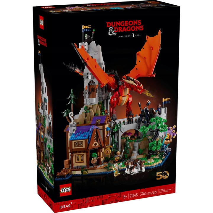 LEGO® Ideas Dungeons & Dragons: povestea dragonului rosu 21348, 3745 piese