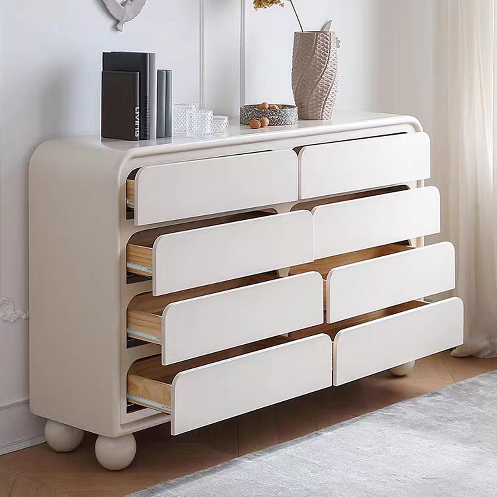Set 4 buc, Sina glisare cu role pentru sertar, Wayne Hardware
