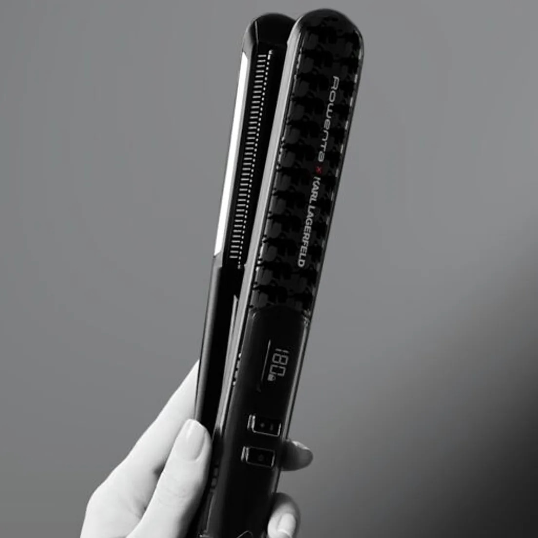 Преса за коса Rowenta Karl Lagerfeld Pro Stylist SF467LF0, Черна - eMAG.bg