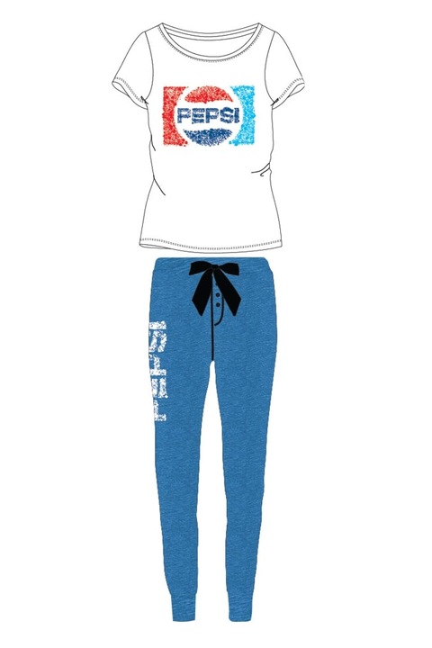 Pijama bumbac dama PepsiCo, Alb