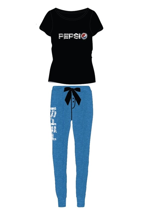 Pijama bumbac dama PepsiCo, Negru