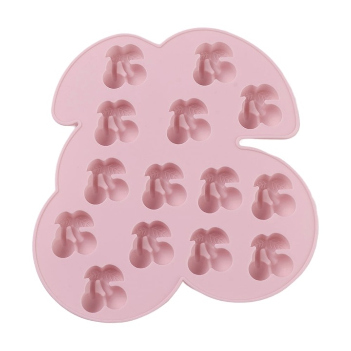 Matrita silicon roz cu forme de cirese