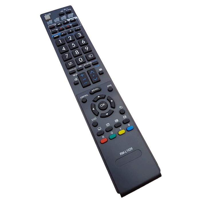 Универсално дистанционно управление, съвместимо с LCD/LED SHARP RM-L1026, черно