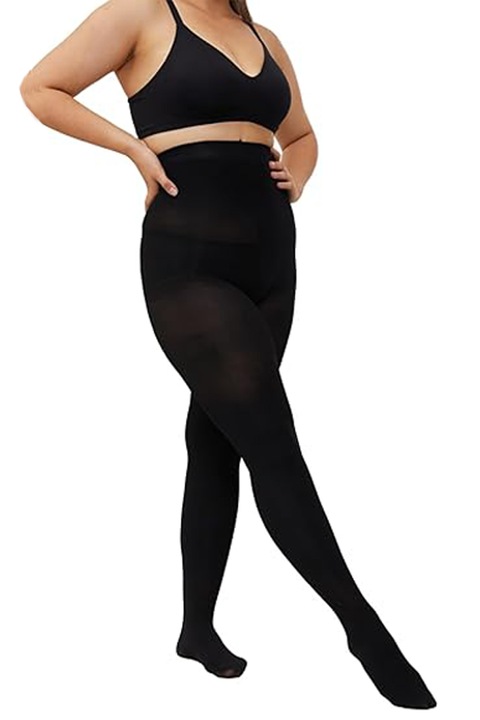 Set dress dama, 40 DEN, negru, 2 perechi, poliamida, M-4XL, LiiYoang