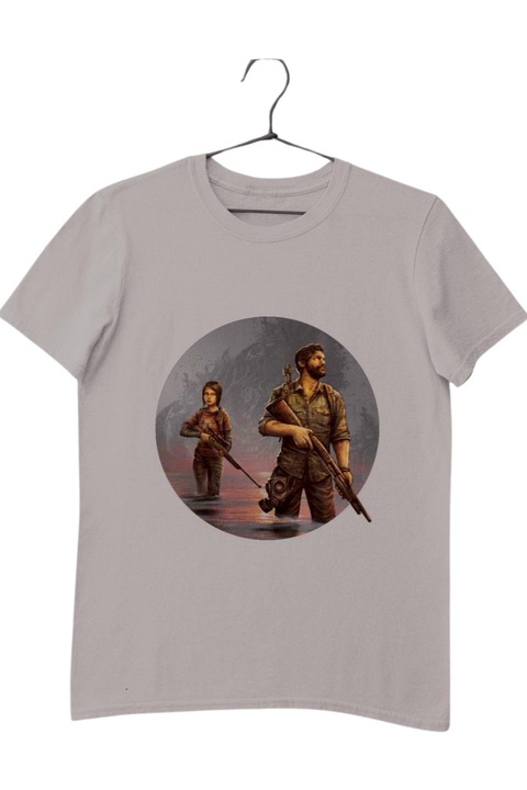 Tricou barbati, Pólóügynökség, Bumbac, Model Ellie si Joel, gri, M