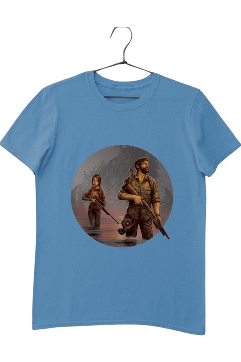 Tricou barbati, Pólóügynökség, Bumbac, Model Ellie si Joel, albastru deschis, M