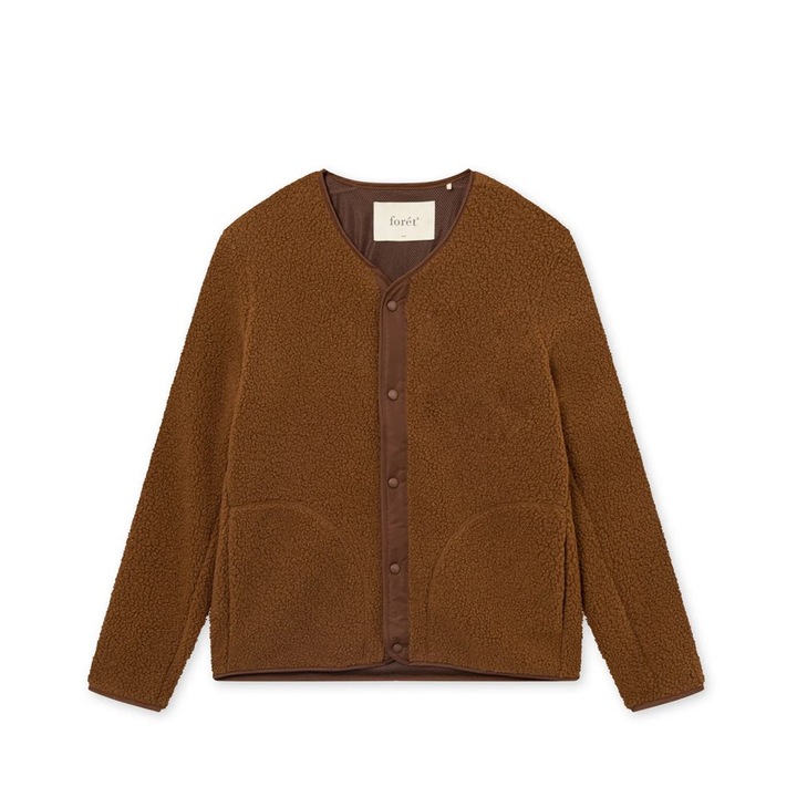 Jacheta sport barbati Foret Aura Sherpa, fleece, maro, Maro