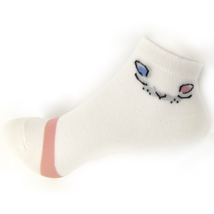 Set 1 Sosete scurte copii, Bumbac, Alb, 1-4 ani