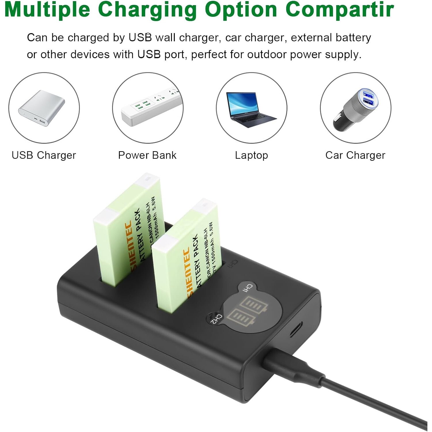 DuraPro 2x NB-5L Akku + USB Dual Ladegerät Für Ca Produktbild-Vorschau 11
