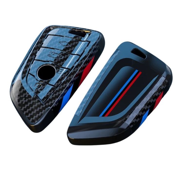 Калъф за автомобилен ключ AUTOTOB®, 4 бутона, За BMW 3 Series G20 5 Series G30 X5 G05 X6 G06, ABS пластмаса, Черен