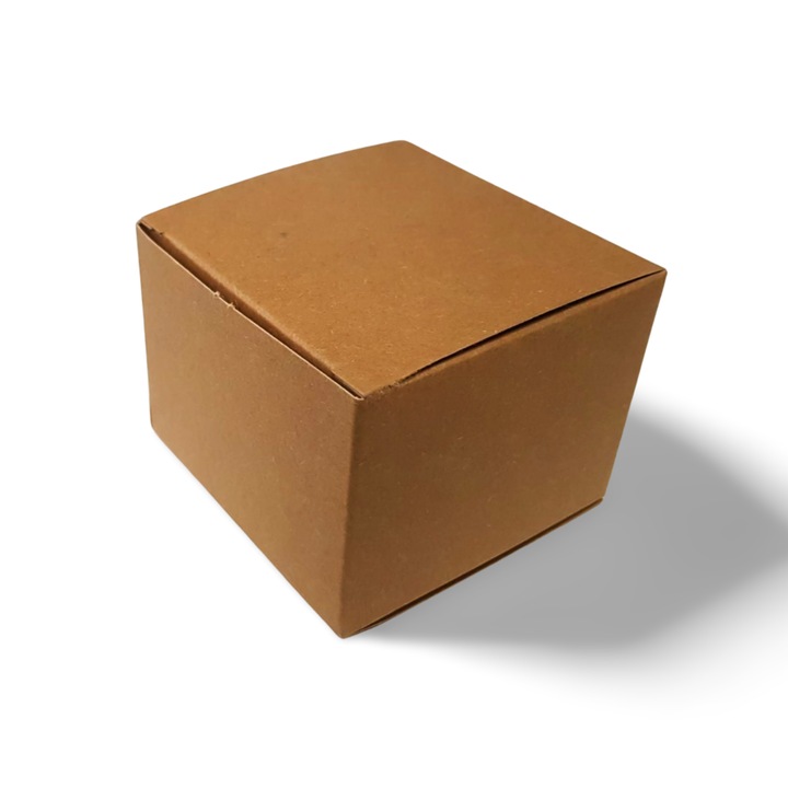Set 100 bucati cutii ambalare produse cosmetice 6.5x6.5x5 cm, carton natur