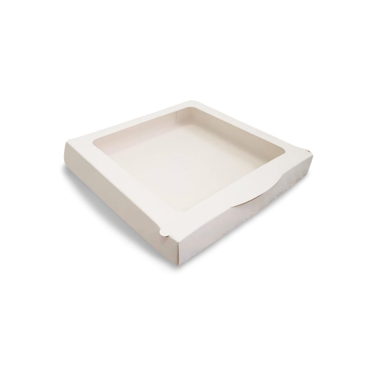 Комплект от 50 броя опаковъчни кутии 25x25x3 см, двустранен картон GC1 270 g/m2, бял