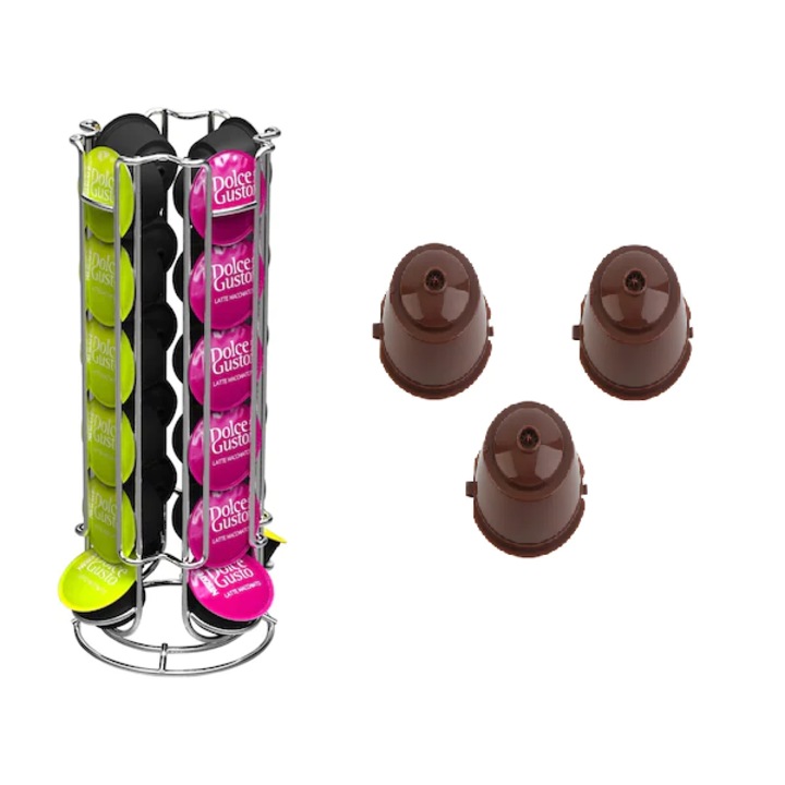 Поставка за капусли, с 24 капсули Dolce Gusto + 3