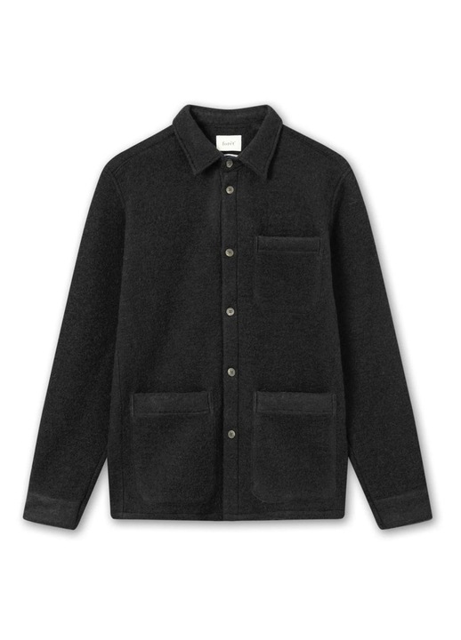 Camasa barbati, Foret, Ivy Wool Overshirt, Lana/Poliester, Negru, S