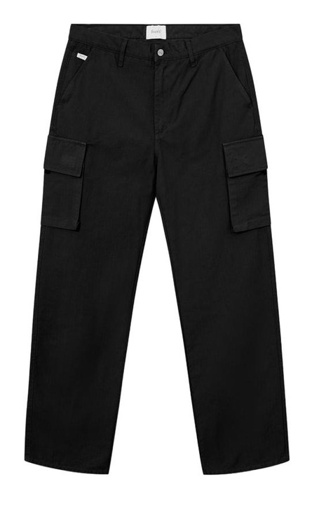 Pantaloni barbati Foret Hut Cargo bumbac negru, Negru