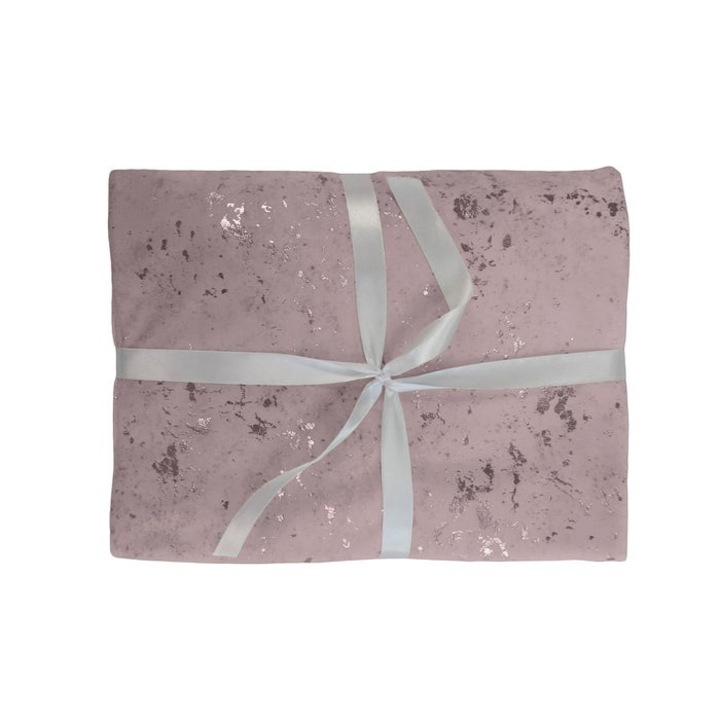 Одеяло Bella, кадифе, пудрово розово, 130 х 170 см