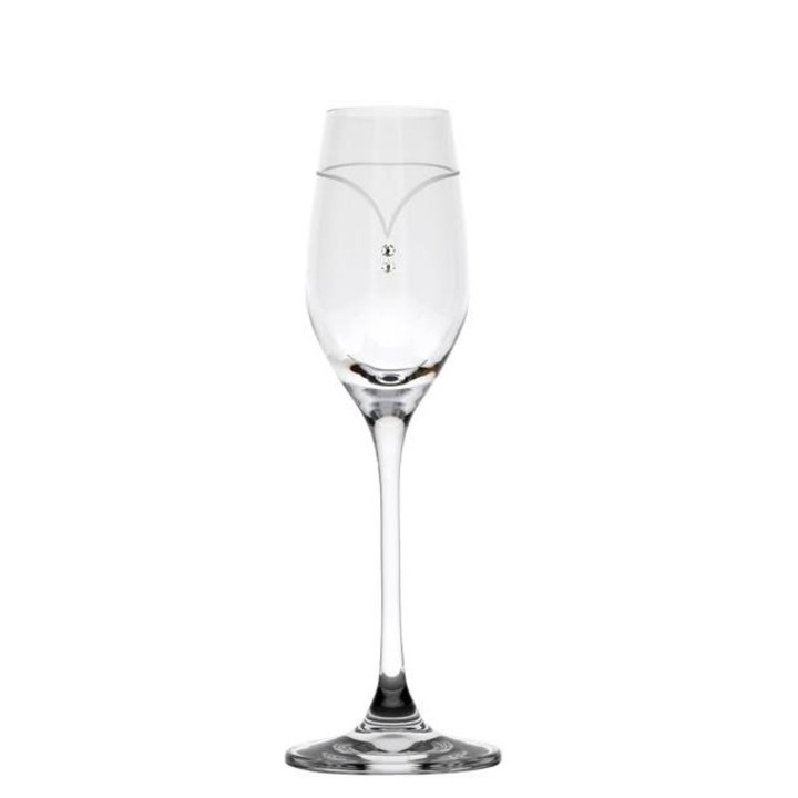 Likőrös pohár swarovski dísszel 95 ml 6db