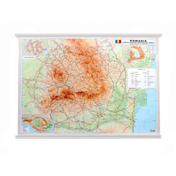 Карта на Румъния 50х70 см