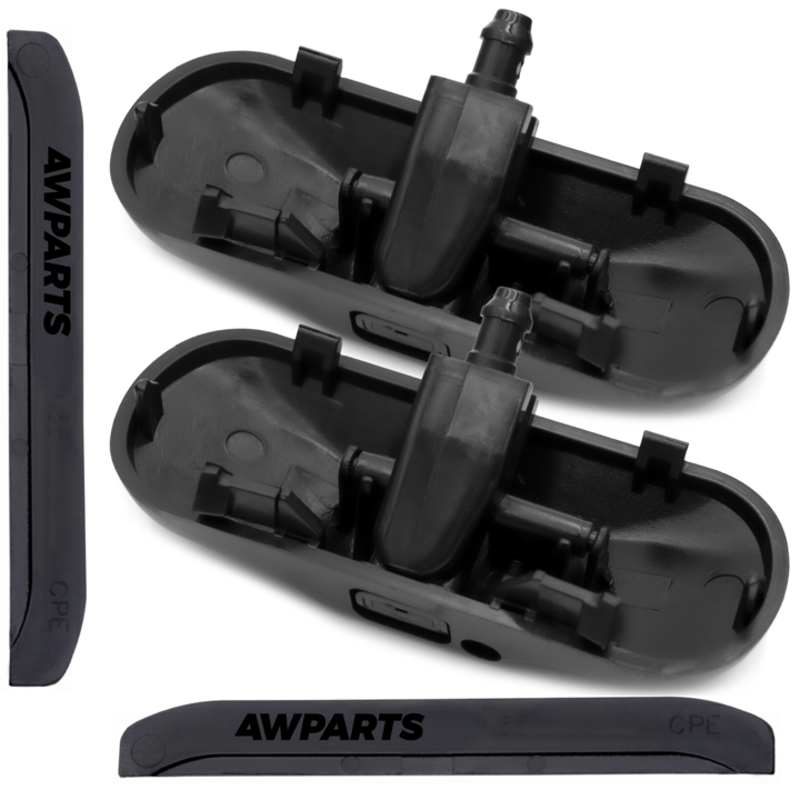 Szélvédőmosó fúvóka, Kompatibilis: Volkswagen, Skoda, Seat, Műanyag, Fekete