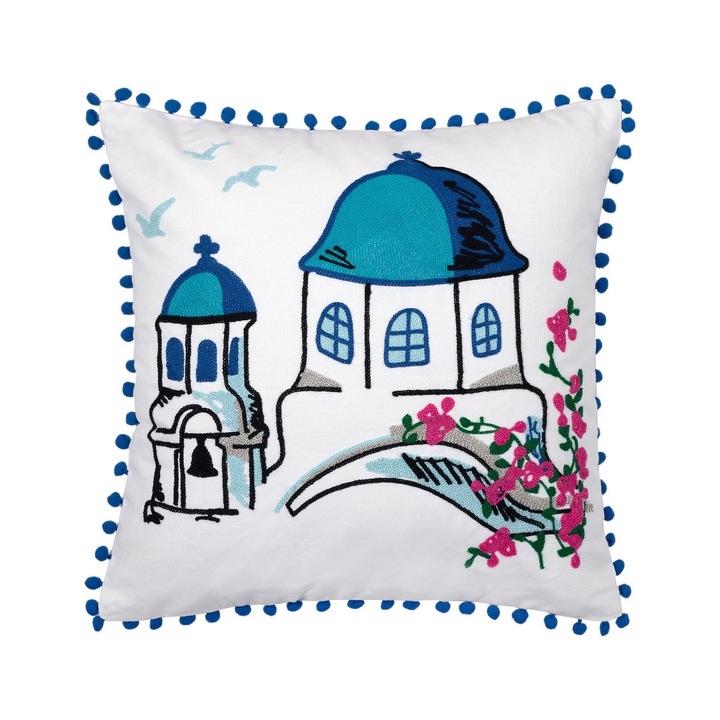 Fata de perna Silk Fashion, model biserca, 45x45cm, multicolor