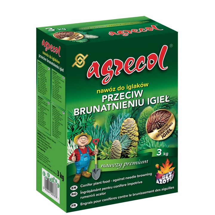 Ingrasamant pentru conifere impotriva brunificarii, Agrecol, granulat, organic, natural, 3 kg